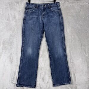 Wrangler Western‎ Bootcut Blue Denim Jeans Womens Size 33x31 Cowgirl Rodeo Pants